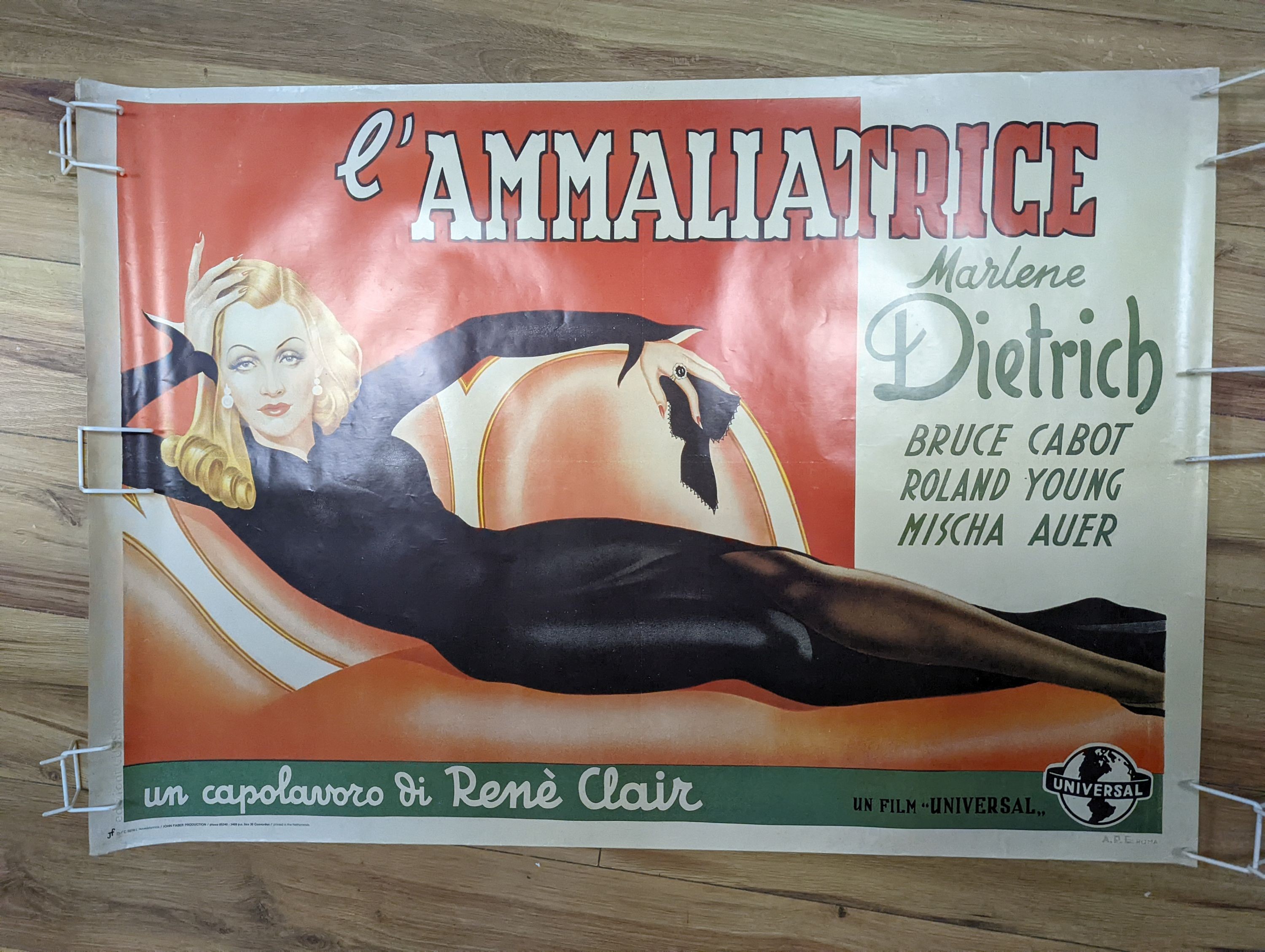 Two reproduction film posters ‘Casablanca’ and ‘Ammallatrice’